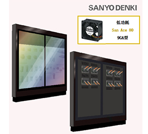 日本山洋SanAce低功耗軸流風(fēng)機數(shù)碼廣告屏散熱方案